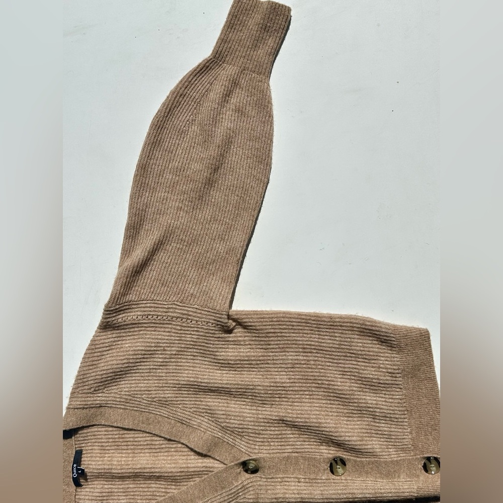 Quince Baby Alpaca-Merino Cropped Cardigan in Camel Women's Cardigan Sweater L - Picture 11 of 16